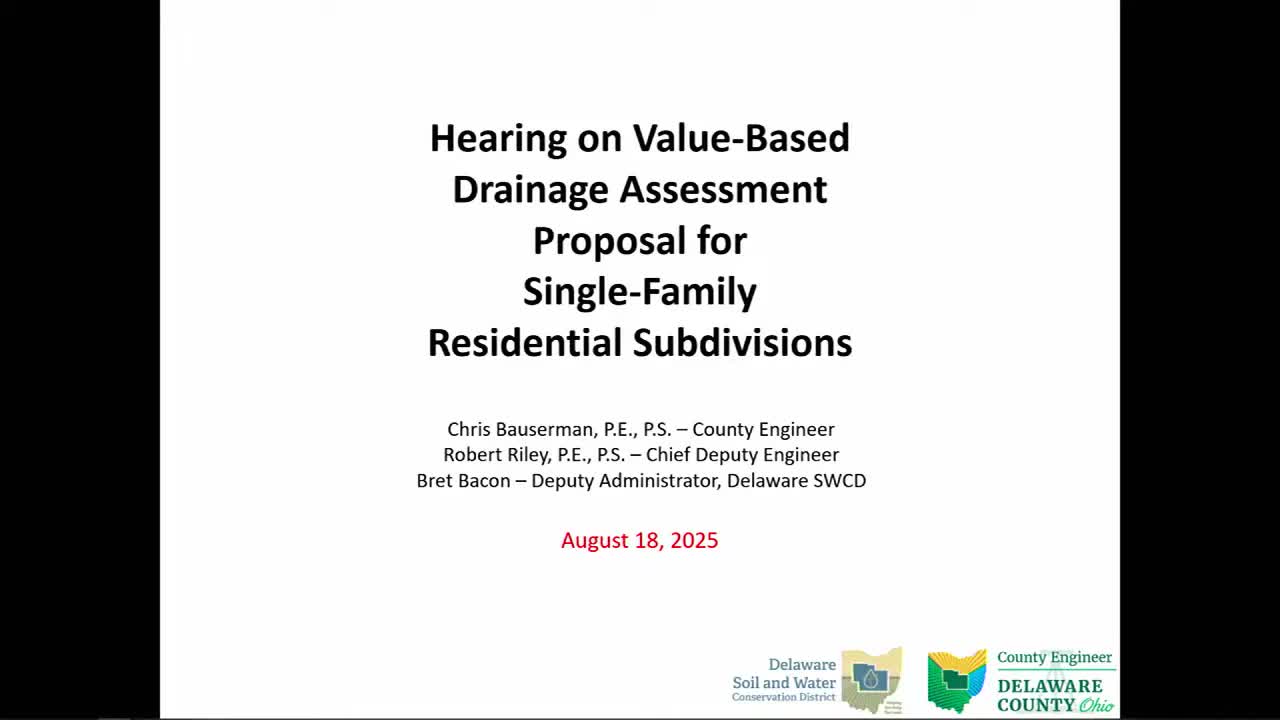 Delaware County Proposes New Drainage Assessment Method to Address Inequities