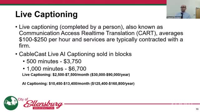 City Council Explores Costs of ADA Compliant Meeting Recordings and Technologies