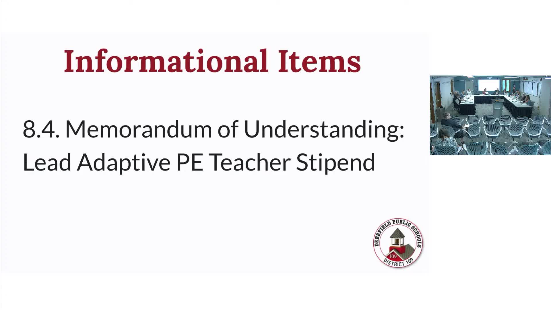 Board approves MOU establishing lead adaptive P.E. teacher stipends at six schools
