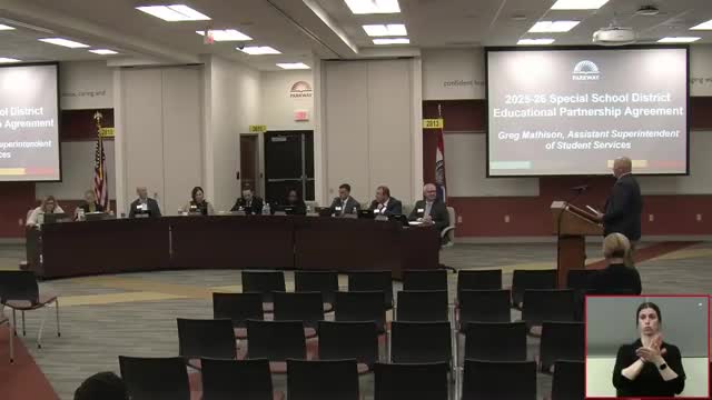 Board approves 2025–26 partnership agreement with Special School District