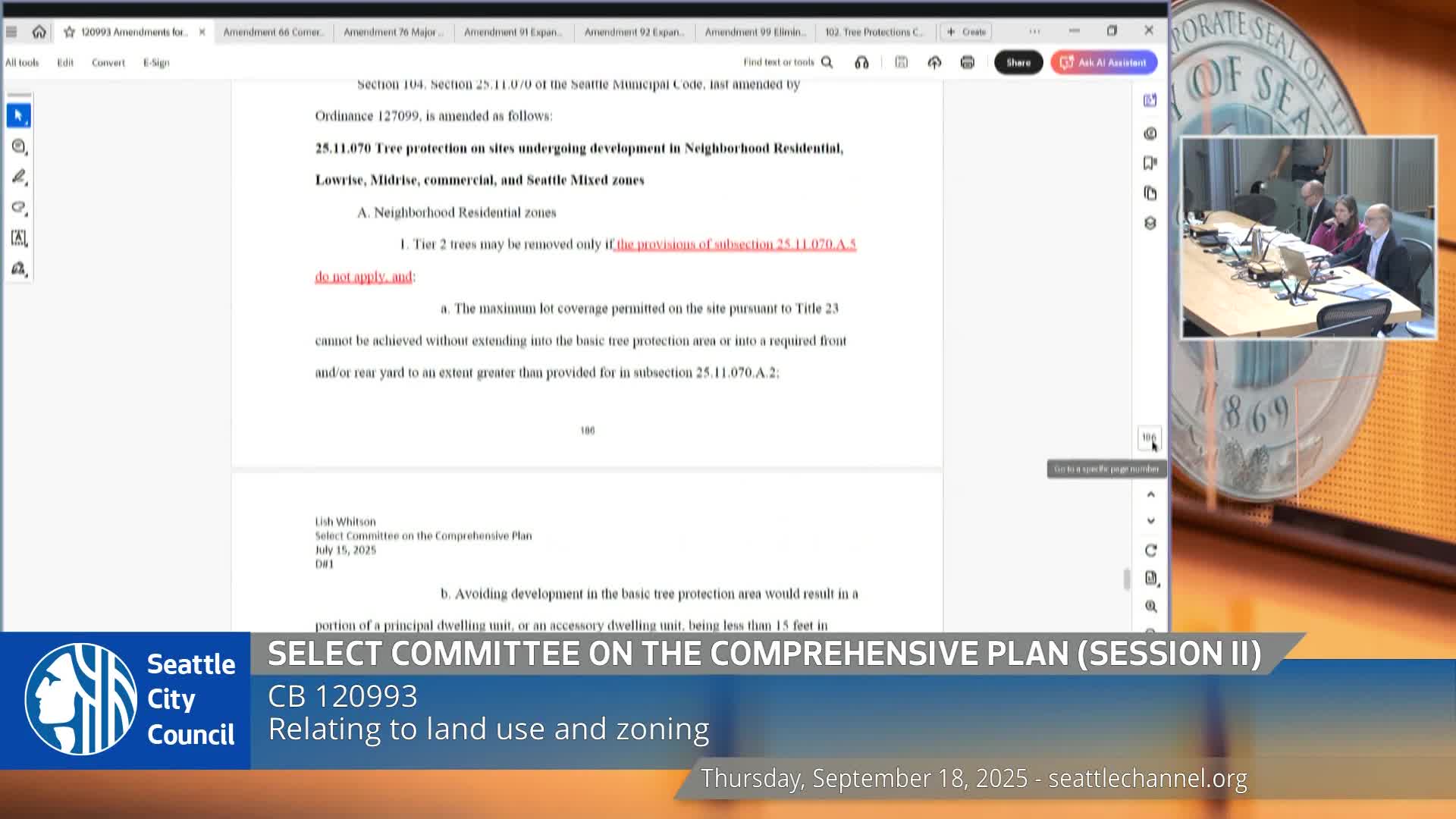 Committee adopts state model‑code setbacks for middle housing