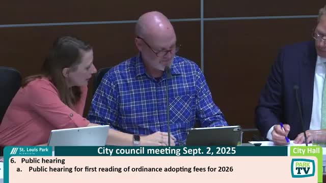 City approves first reading of 2026 fee ordinance; utility rates to rise as planned