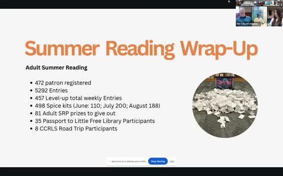 Library reports strong summer-reading turnout; teen volunteers aided operations