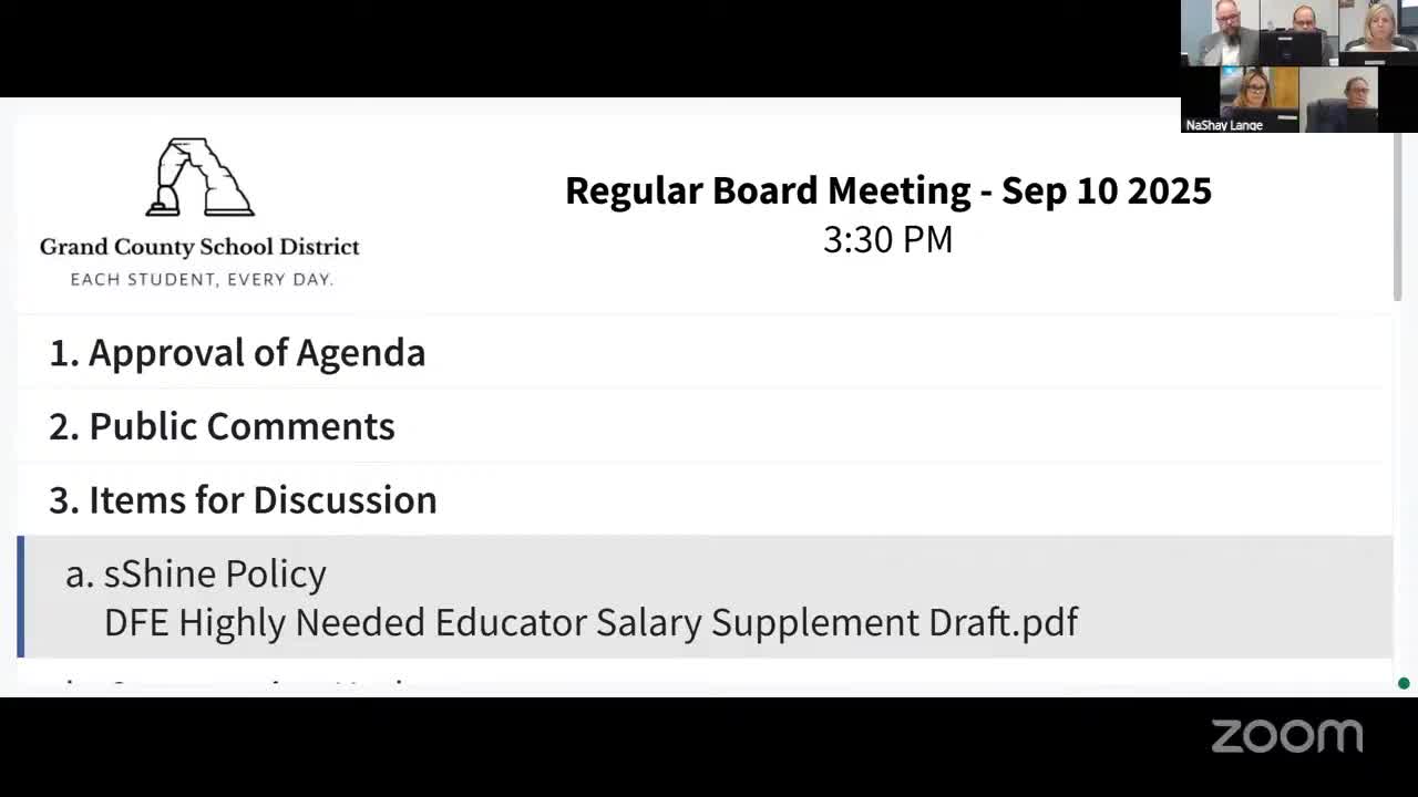 Board approves SHINE stipend policy for special education, secondary math and science