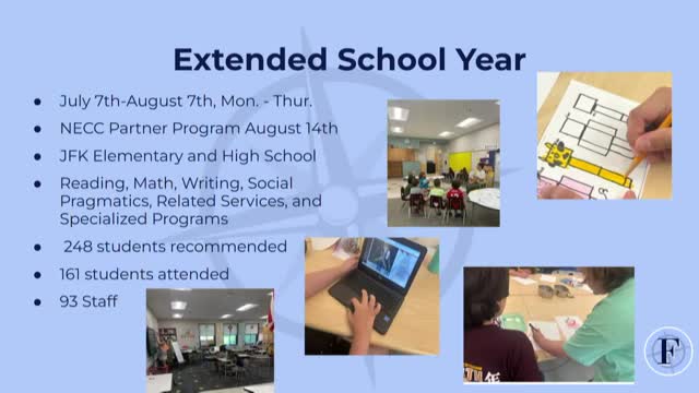 Franklin reports 1,281 summer-program enrollments; 161 attended extended school year