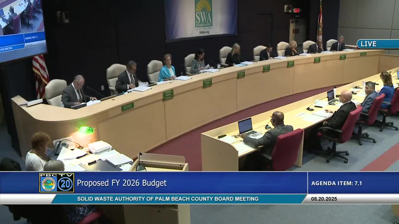 Solid Waste Authority adopts FY26 budget, lowers some collection rates and raises special-waste tipping fee