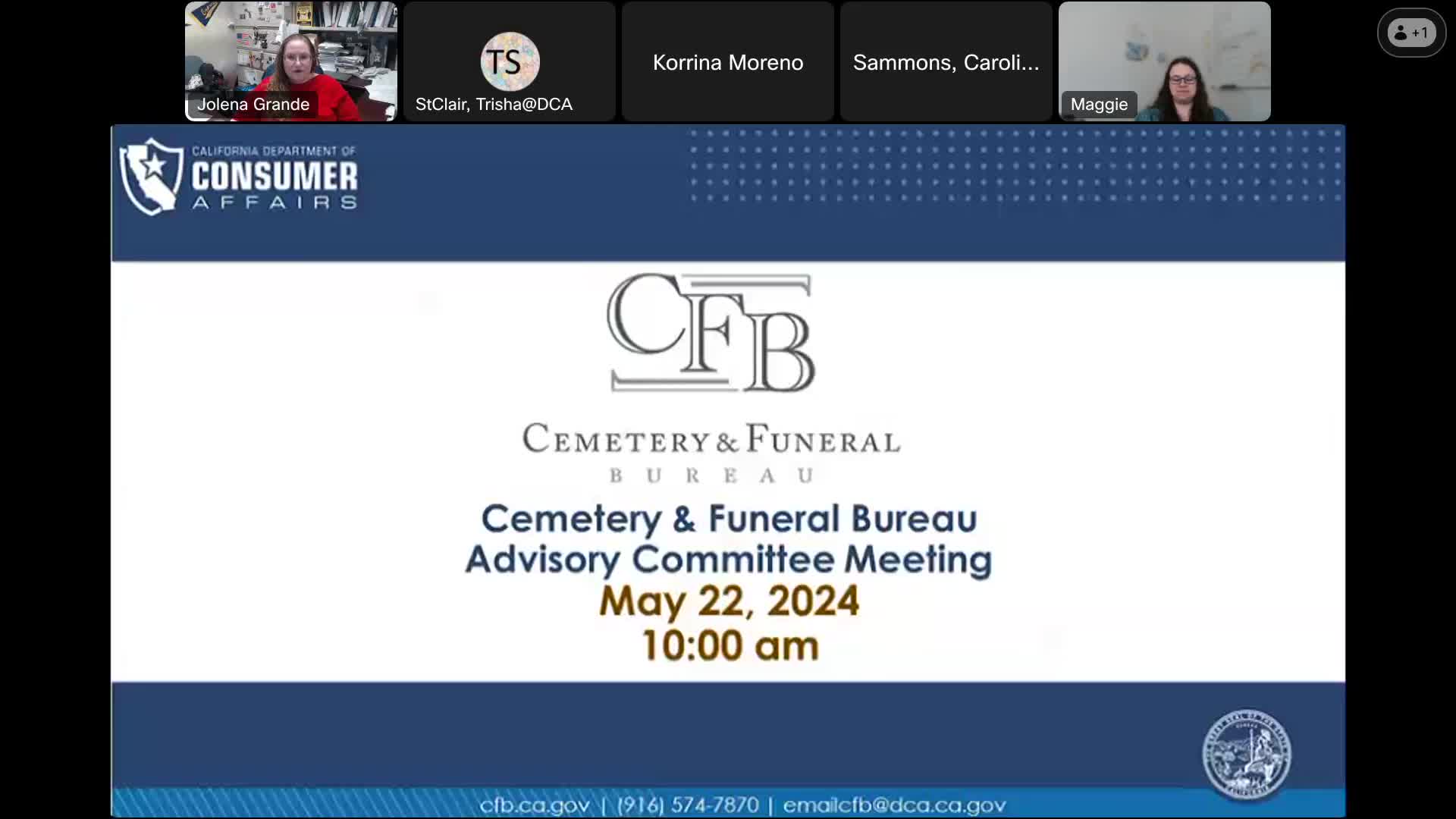 Cemetery and Funeral Bureau Advisory Committee Discusses Colorado Legislation and Bureau Updates