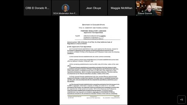 California Bureau Reports Licensing Updates and Exam Development for Funeral Directors