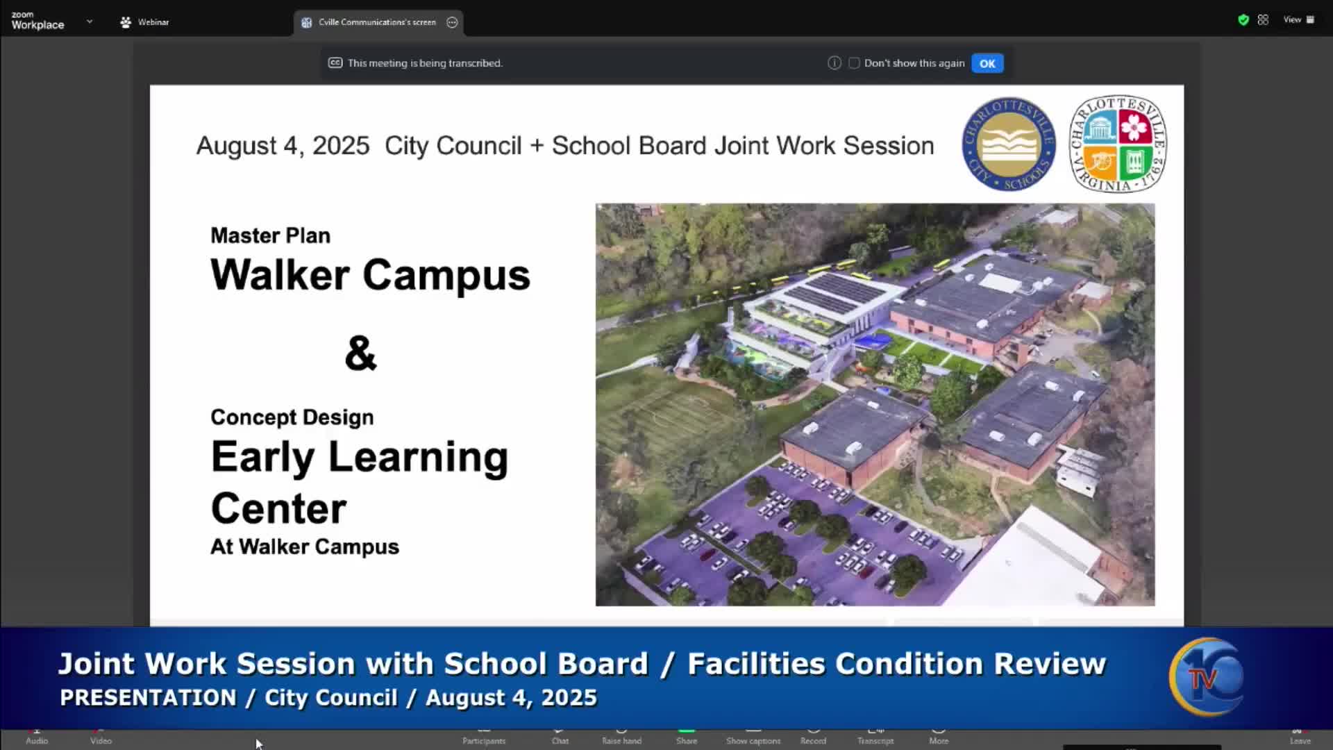 Walker campus plan: new 20‑classroom Early Learning Center, swing‑space and phased reuse proposed