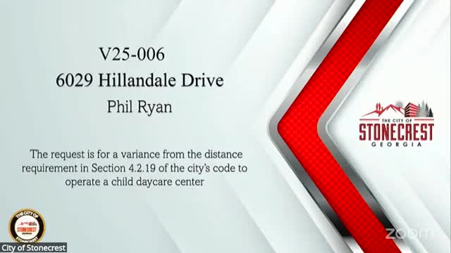 Stonecrest board approves variance to reopen daycare at 6029 Hillandale Drive with conditions