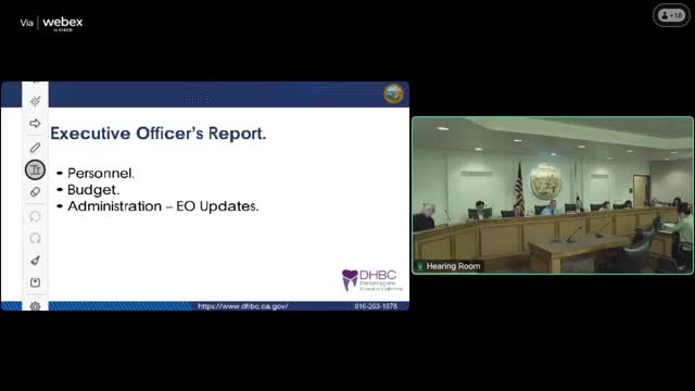 Dental Hygiene Board reports 36% staff reduction; budget shows multimillion-dollar balance