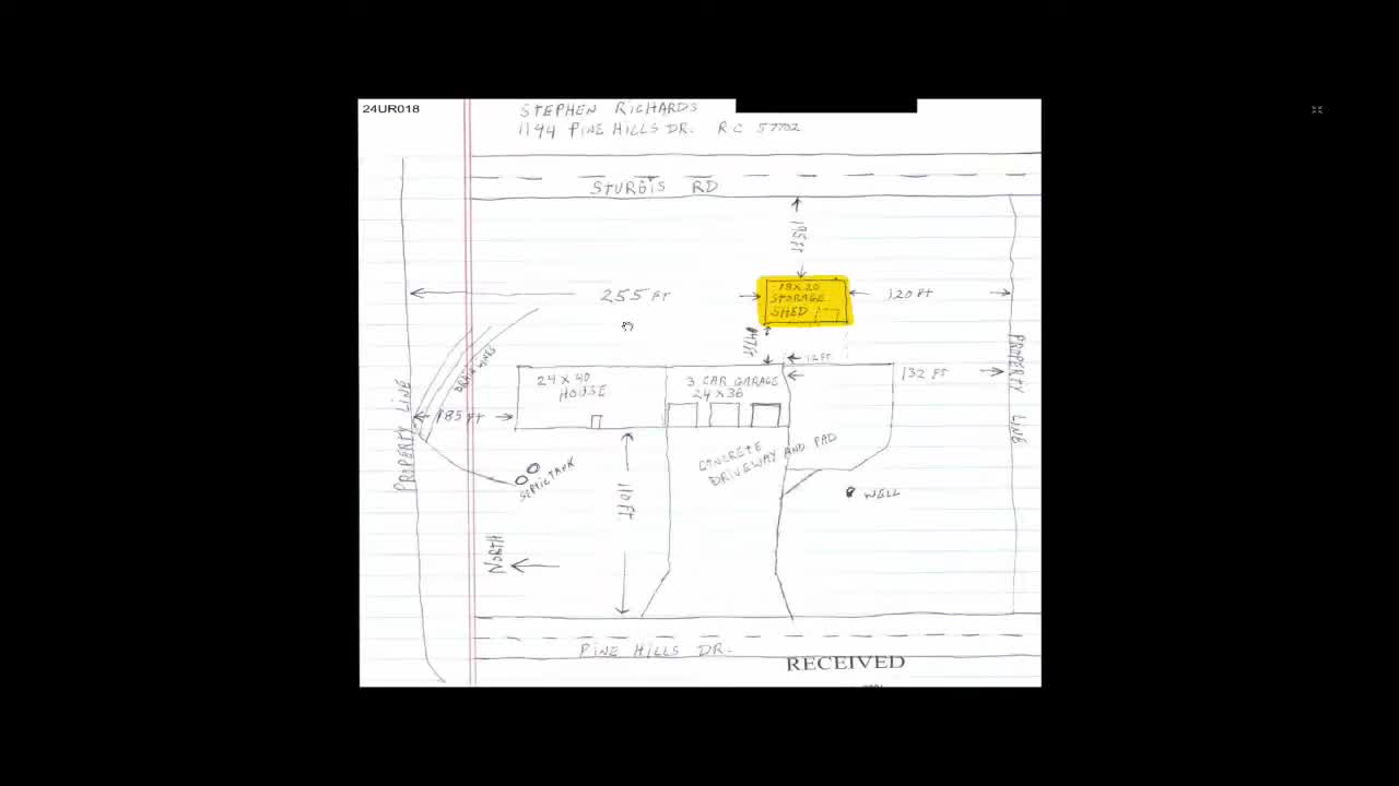 Pine Hill Resident Secures Permit for Oversized Storage Shed Addition