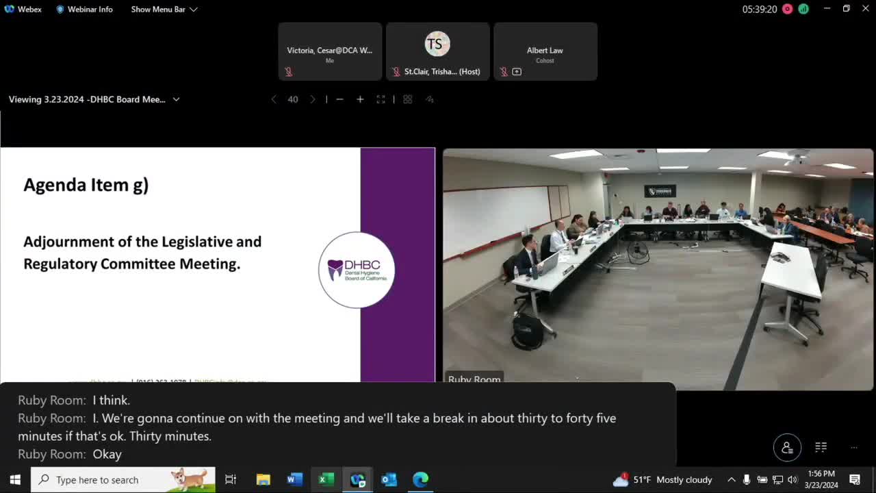 Dental Hygiene Board Welcomes New Member Michael Long and Discusses Budget Updates