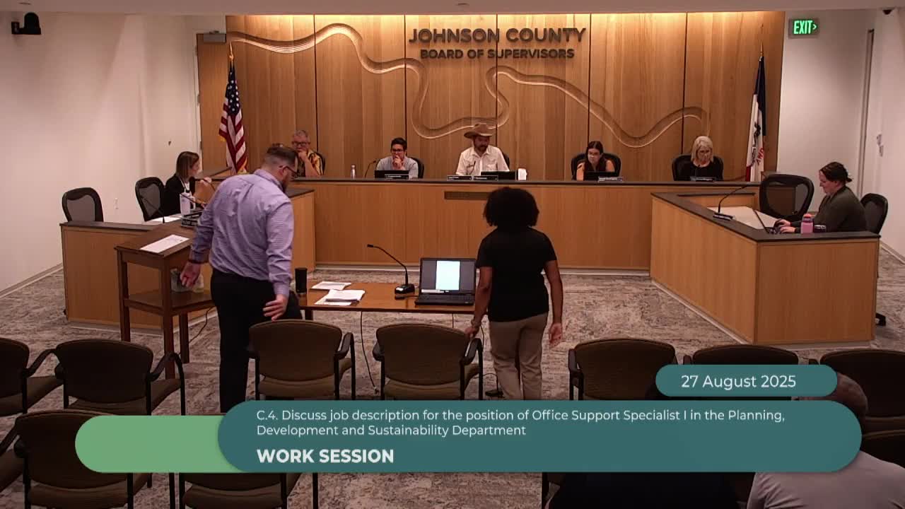 Planning & Development seeks two uniform ‘office support specialist’ roles to improve cross‑training and career progression