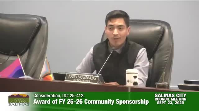 Salinas City Council Approves Community Sponsorship Funding for 2025-2026 Fiscal Year