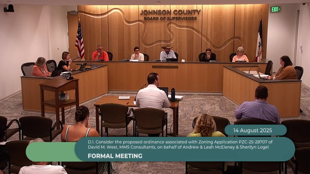 Supervisors approve multiple small rezoning and subdivision requests; neighbor raises shared-pond concern