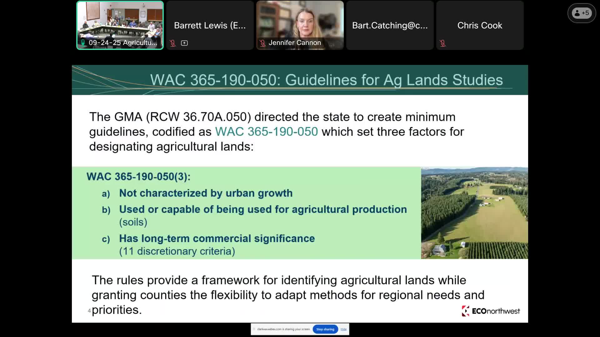 Clark County Council reviews agricultural land designations and sustainability concerns