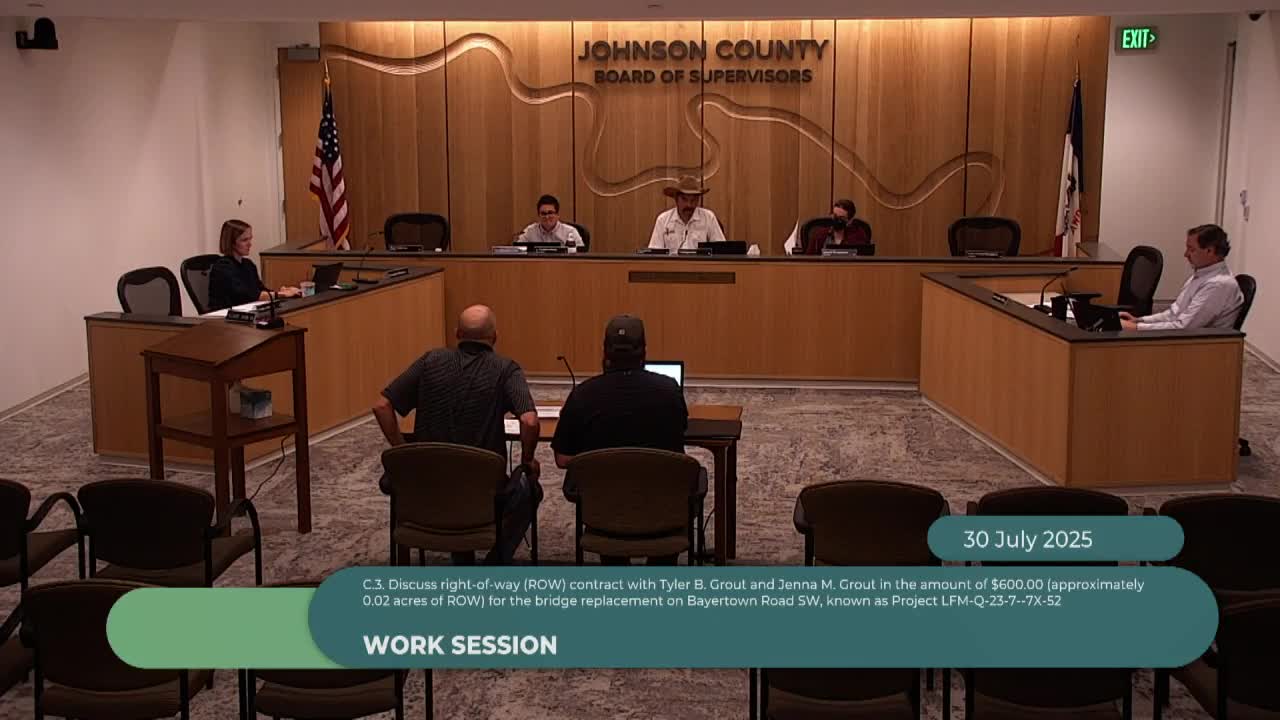 County advances bridge replacement work: right-of-way buys and notices to bidders scheduled