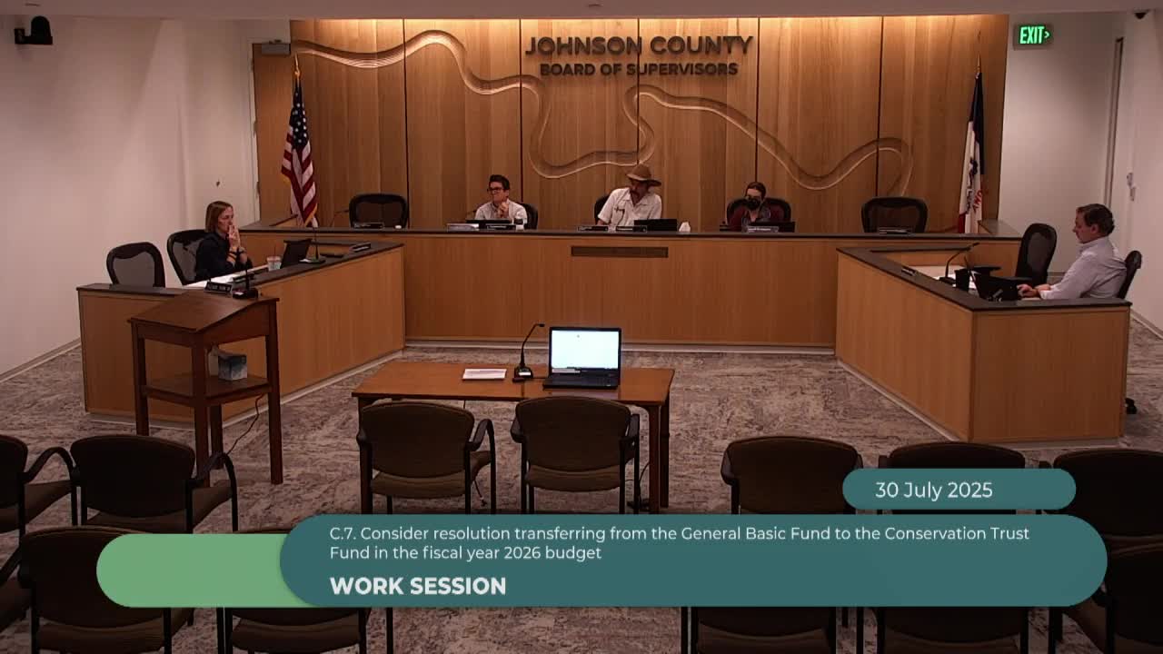 Board to consider $192,730 transfer to conservation trust fund in FY2026 budget