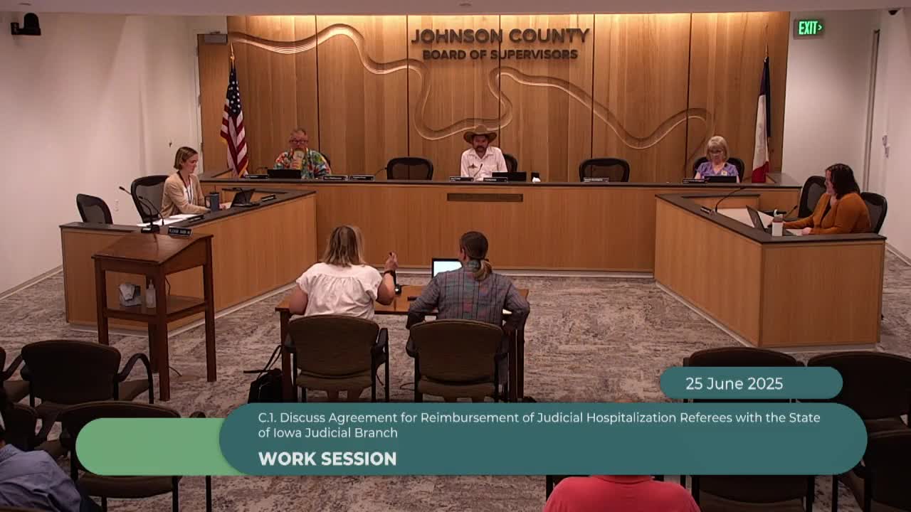 Johnson County reviews annual agreement to fund court hospitalization referees