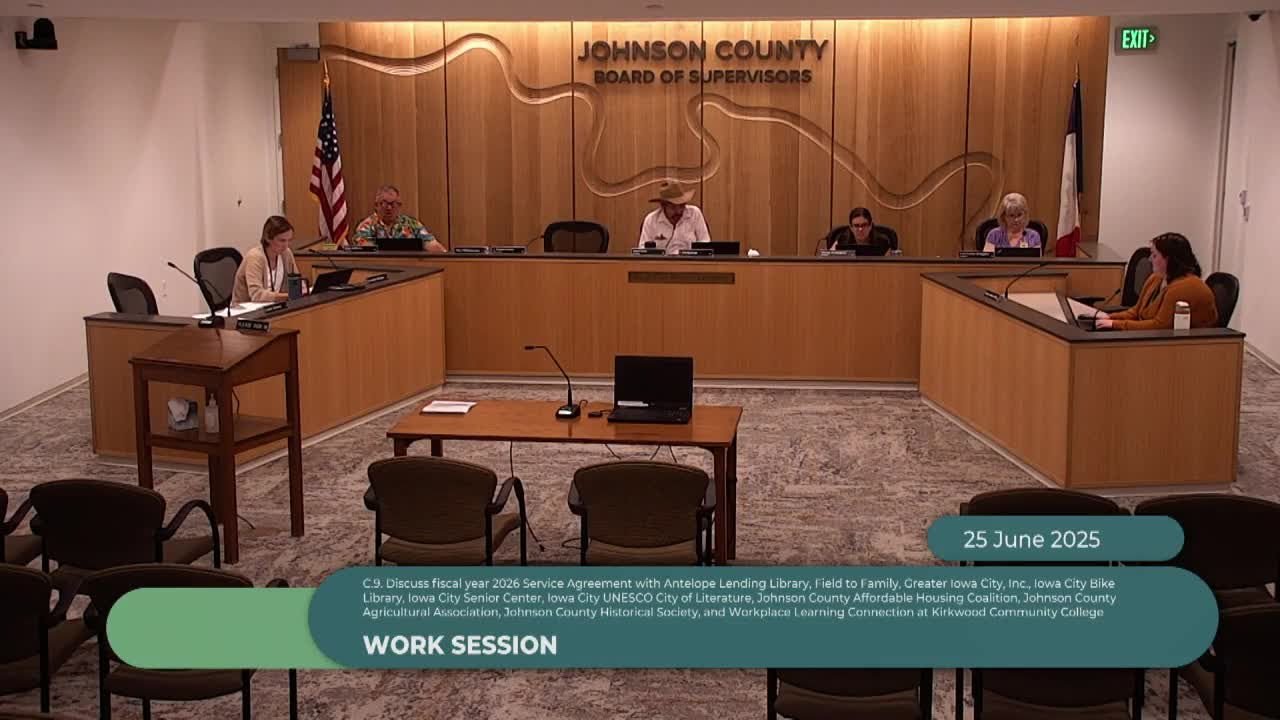 County staff propose FY26 slate of service agreements with discretionary renewal option; supervisors request reporting and oversight clarifications