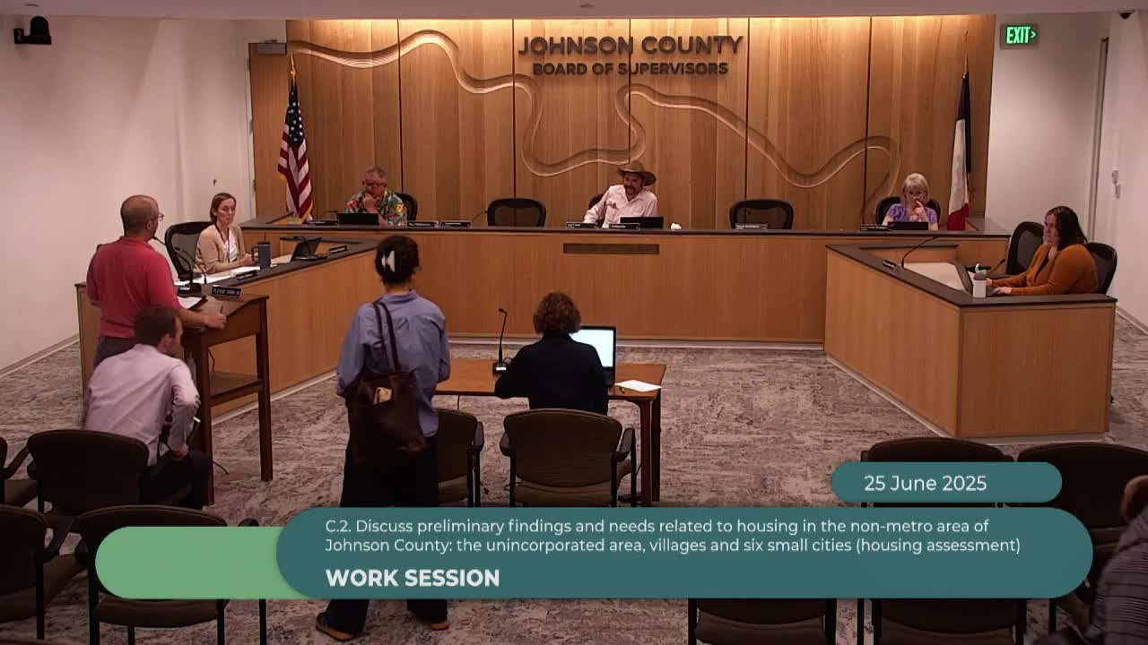 Preliminary housing assessment flags aging population, slowed construction and a gap in “missing middle” units in Johnson County’s non-metro area