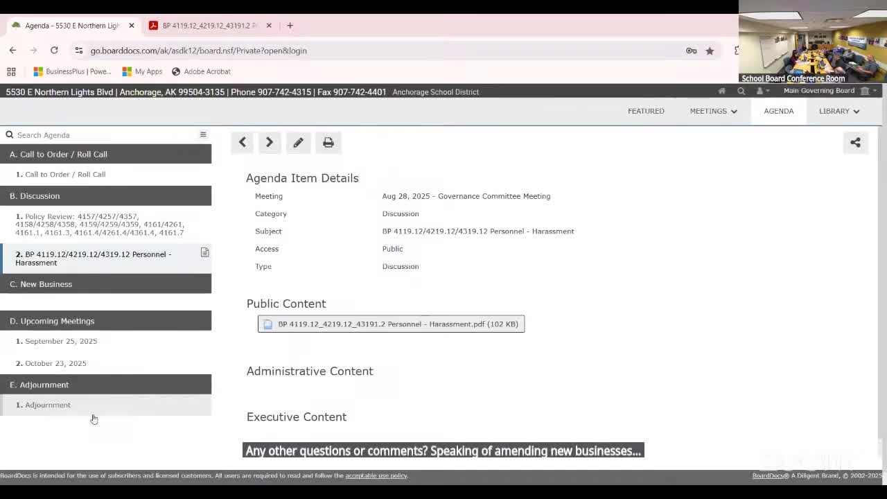 Governance committee discusses options for curriculum, special-education and facilities audits