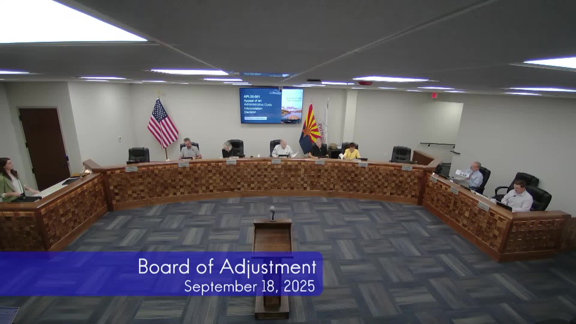 Prescott board affirms staff interpretation that hillside rules apply to subdivisions, not single-site build at 500 S. Marina