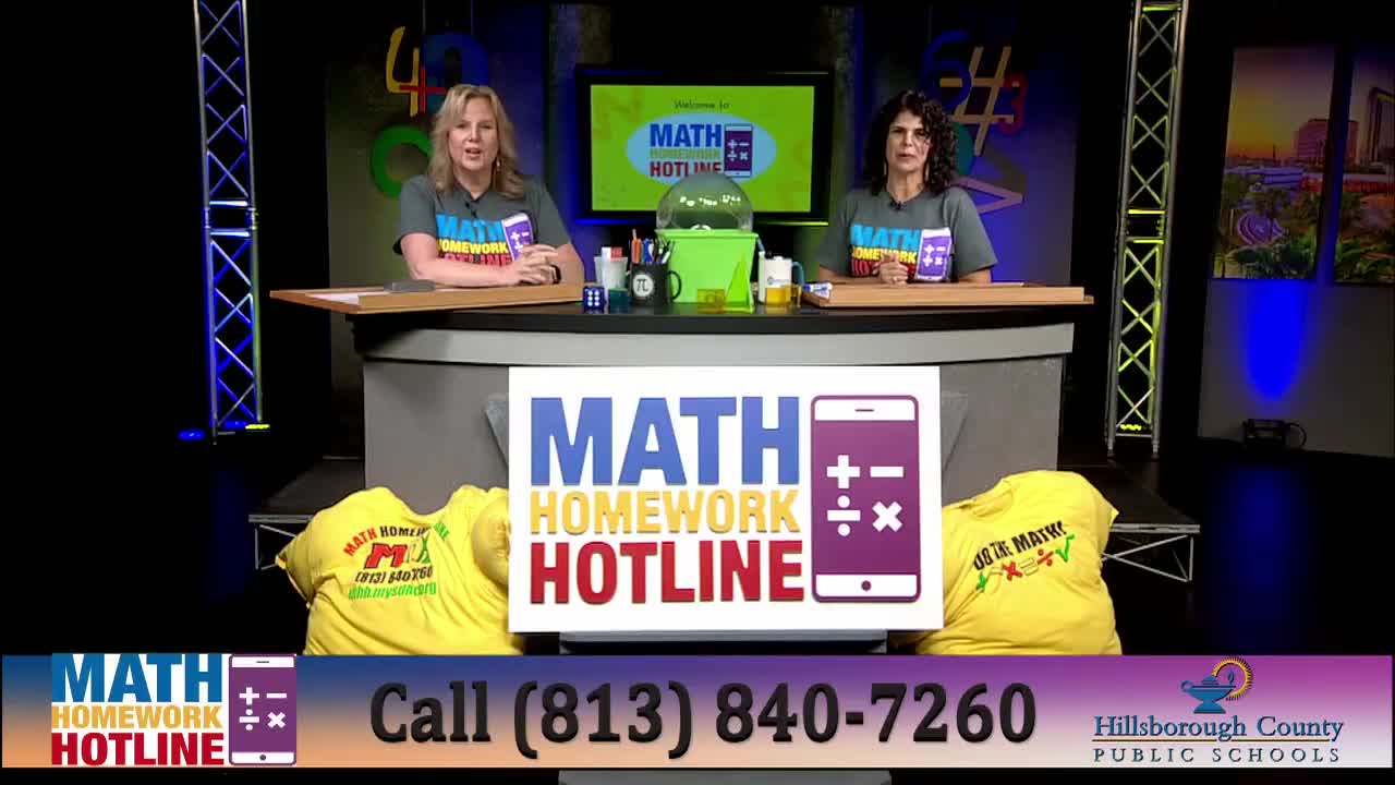 Math Homework Hotline episode focuses on integer operations with callers solving live problems