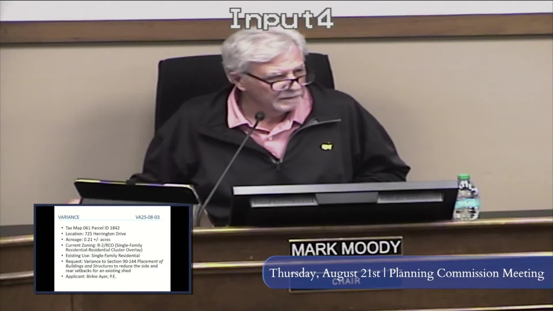 Commission backs variance to keep existing shed at 725 Harrington Drive with conditions