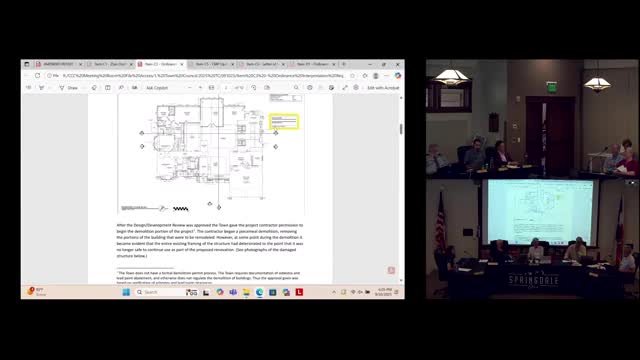 Springdale council rules nonconforming house not fully removed; sends code rewrite to planning commission