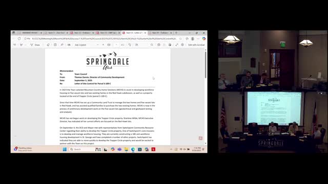 Council opens door to Switchpoint for Trapper Circle workforce housing; schedules vetting and possible special meeting