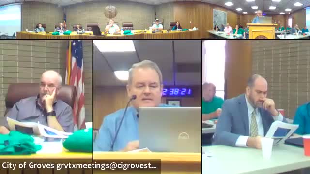 Groves council workshop focuses on major street backlog; staff and consultants push transportation-utility fee to leverage debt