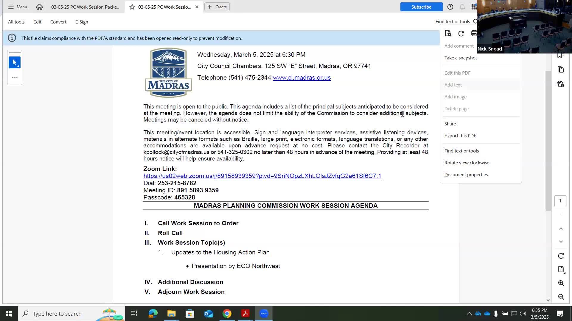 Madras planning commission reviews draft housing action plan update, asks for deeper review of proposed code and incentives changes