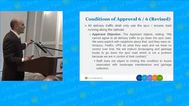 Applicant Modifies Delivery Traffic Plans After Public Hearings on Development Project