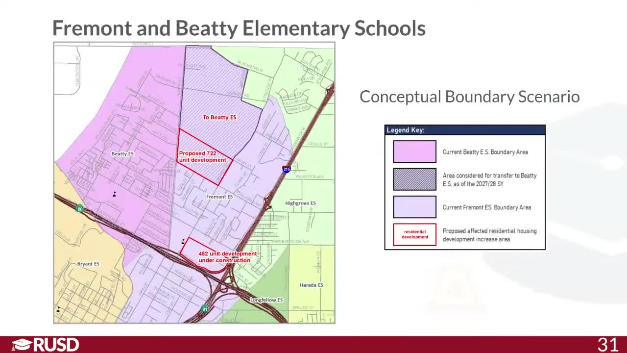 District proposes shifting new development into Beatty boundary to relieve Fremont; trustees back more study