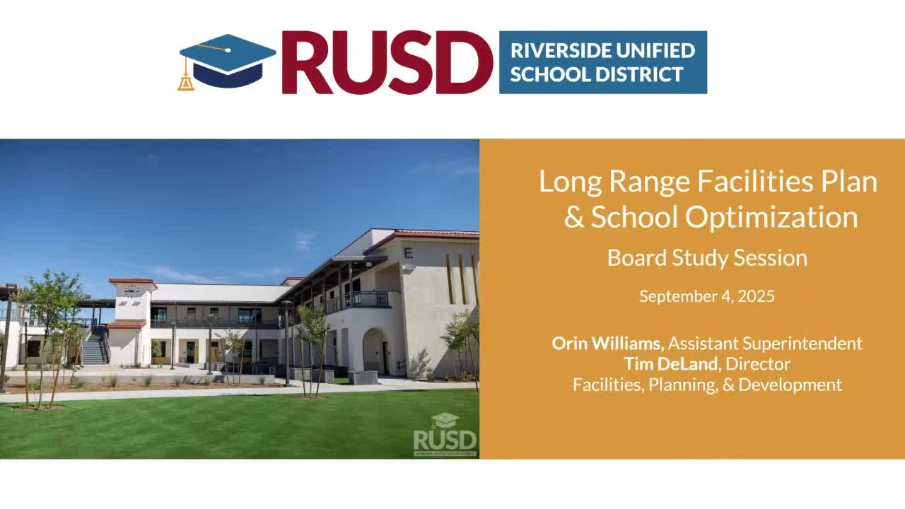 District presents draft long-range facilities plan with four "pillars" and scoring matrix