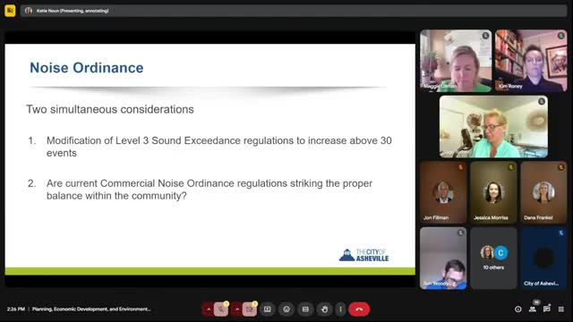 Committee considers pilot to raise 'level 3' event cap and asks Noise Advisory Board update