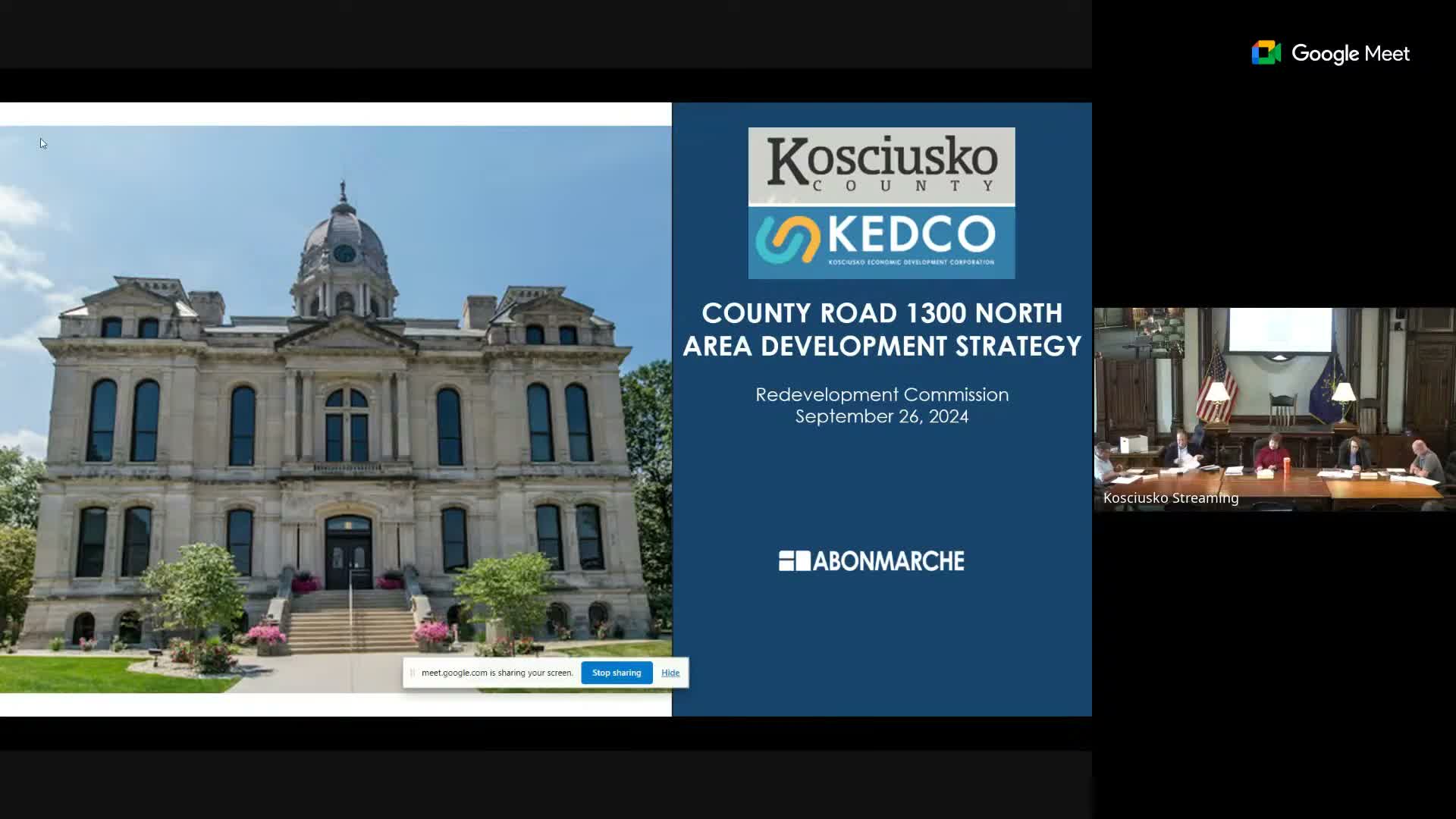 Redevelopment commission reviews draft 1300 Corridor plan, schedules public engagement and forwards draft for county review