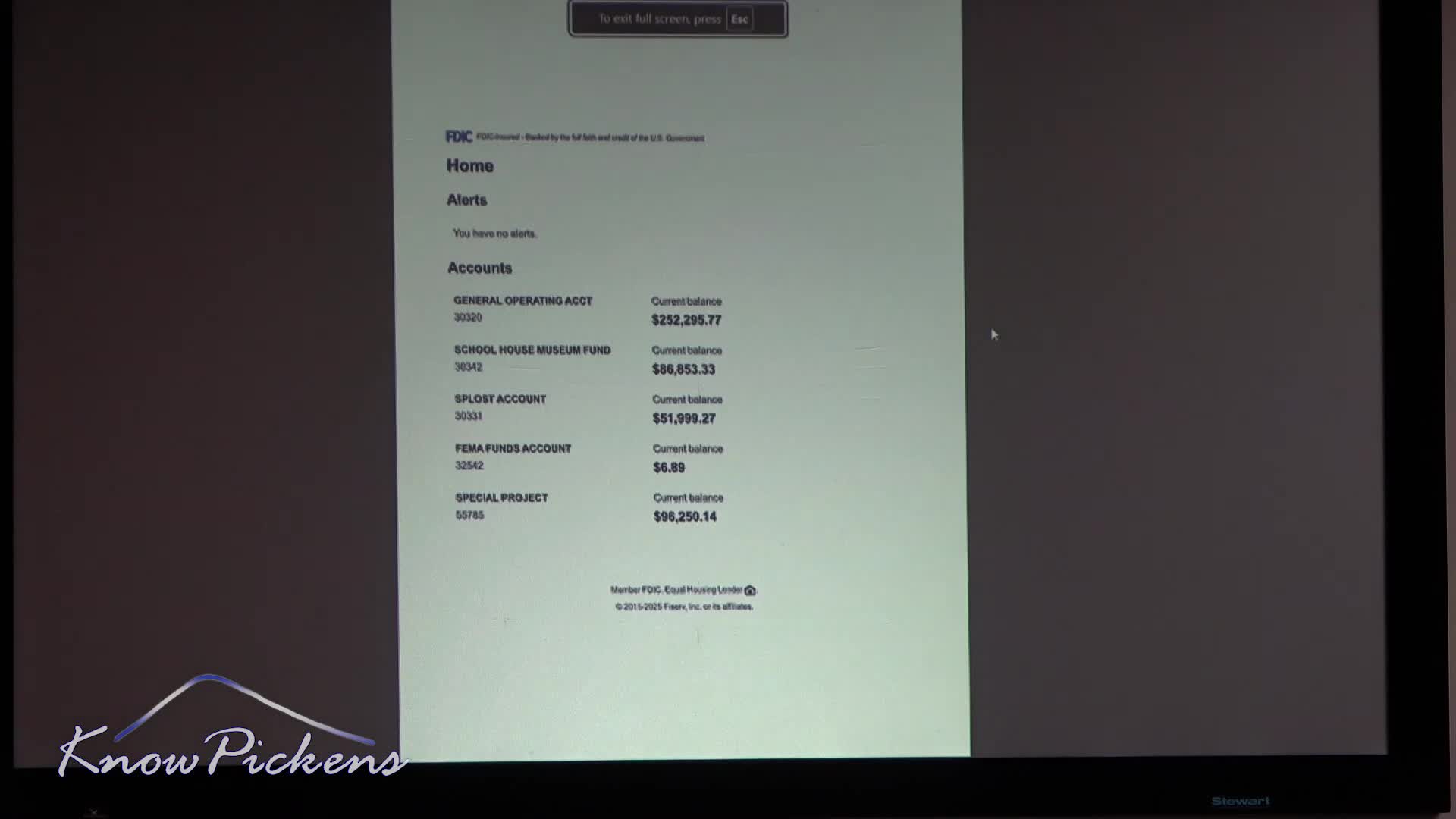 Council approves June and July financial reports and minutes; general operating balance reported