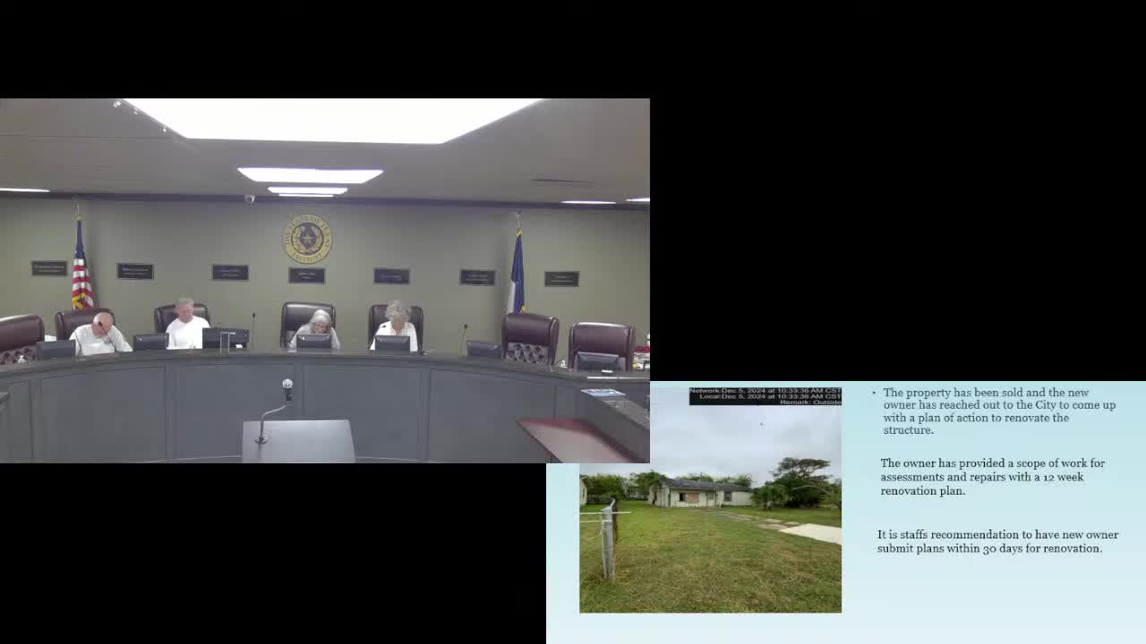 City Council Deliberates Renovation Plan for 922 West Twelfth Street Structure