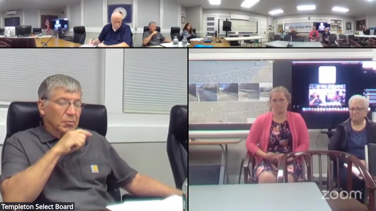 Templeton Select Board Appoints New Town Accountant and Discusses Digital Equity Grant