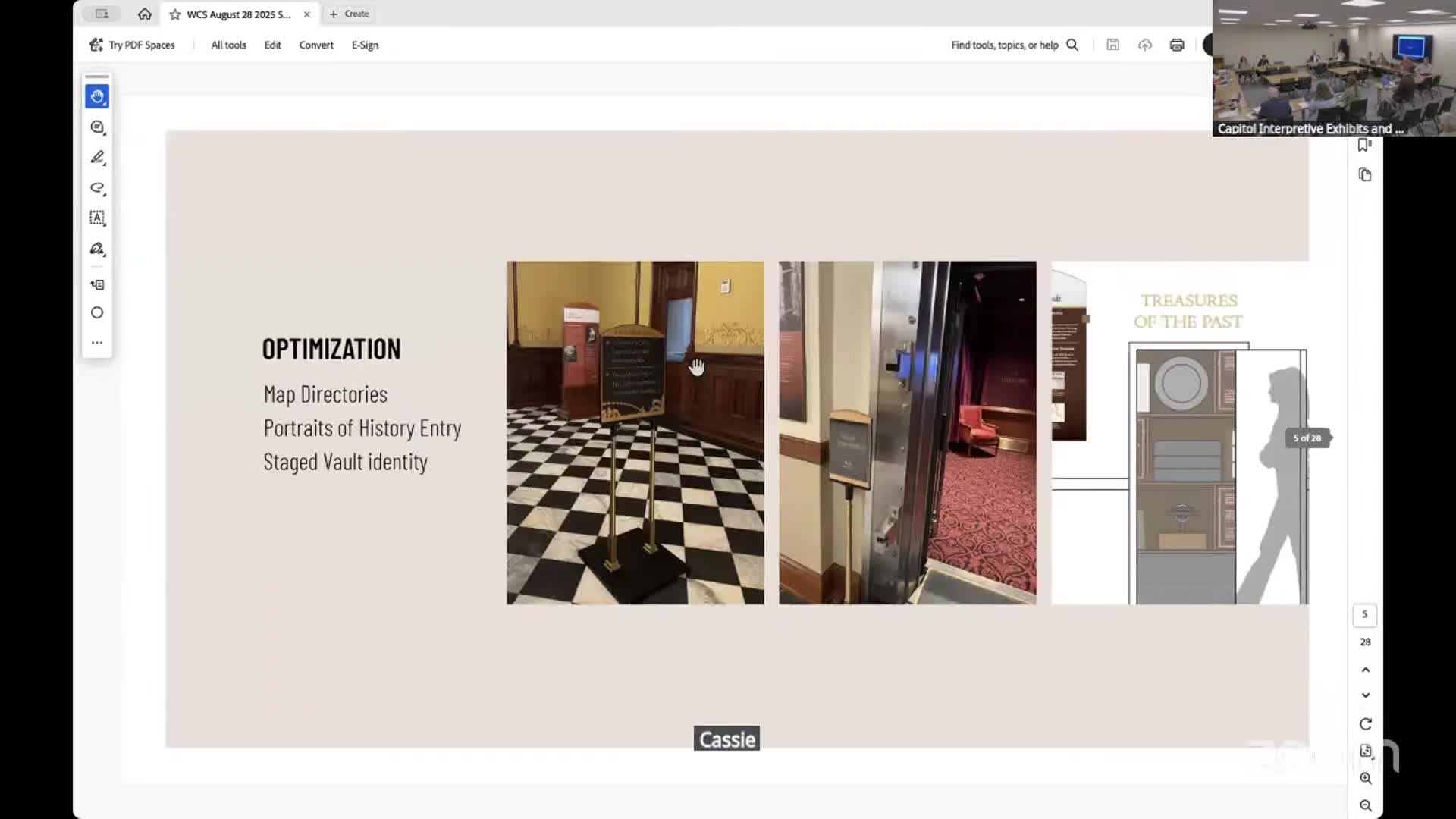 Capitol team scales back heavy bronze signs, adds clearer IDs for popular vault exhibit