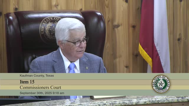 Kaufman County court selects HDR to negotiate FM 741 engineering and approves multiple contracts, road actions