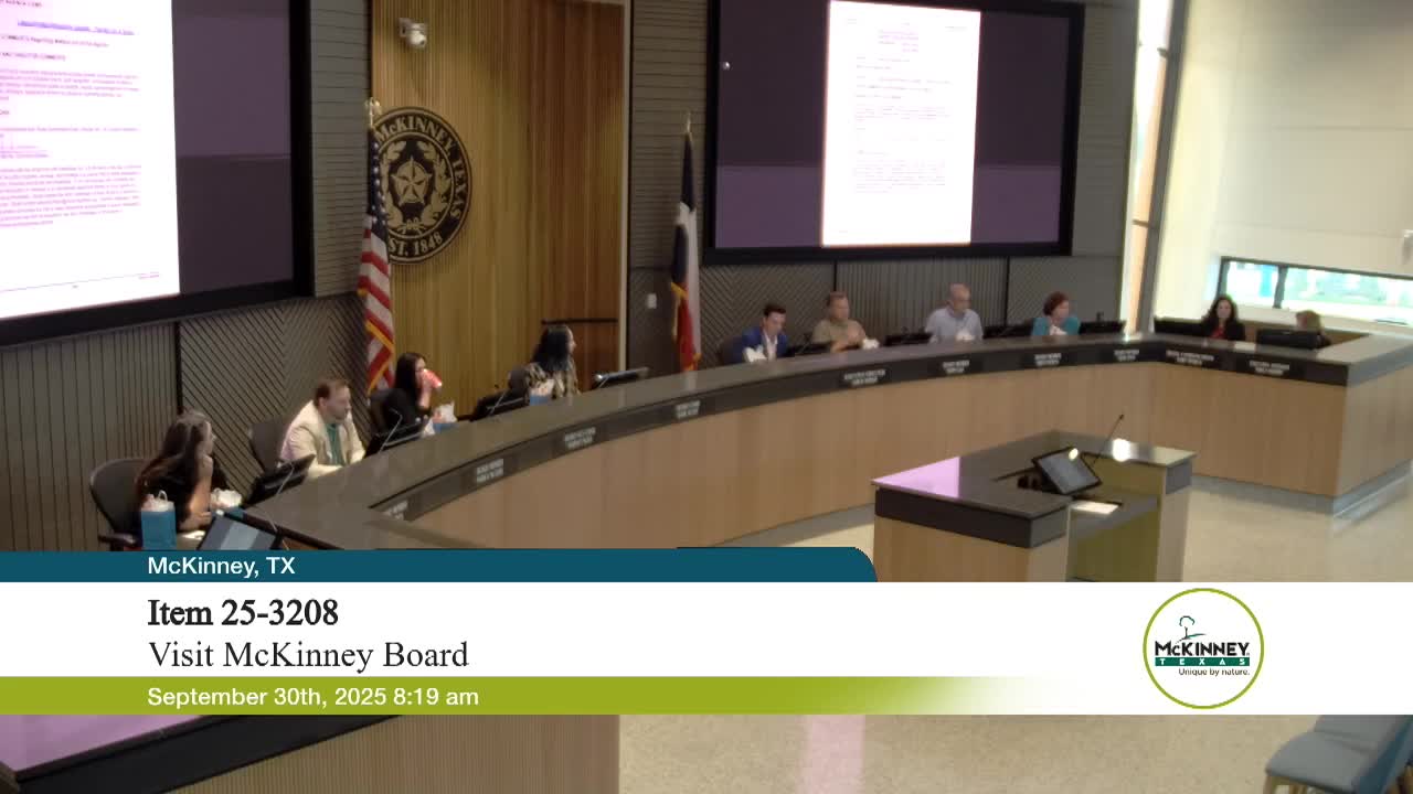 Visit McKinney board hears staffing and marketing wins; hotel tax collection from VRBO to begin in November