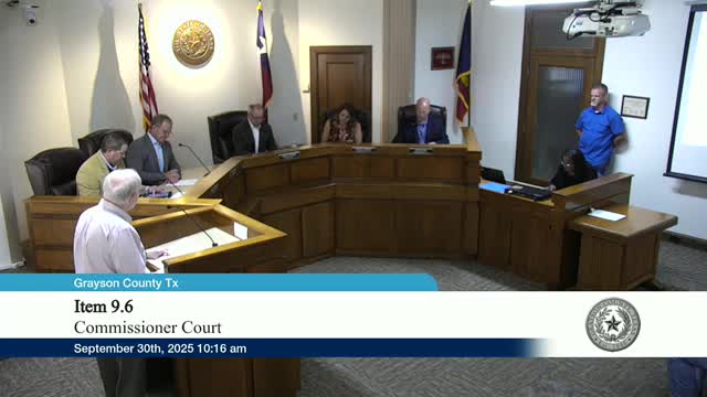 Grayson County commissioners approve ICE jail agreement, equipment financing and routine measures
