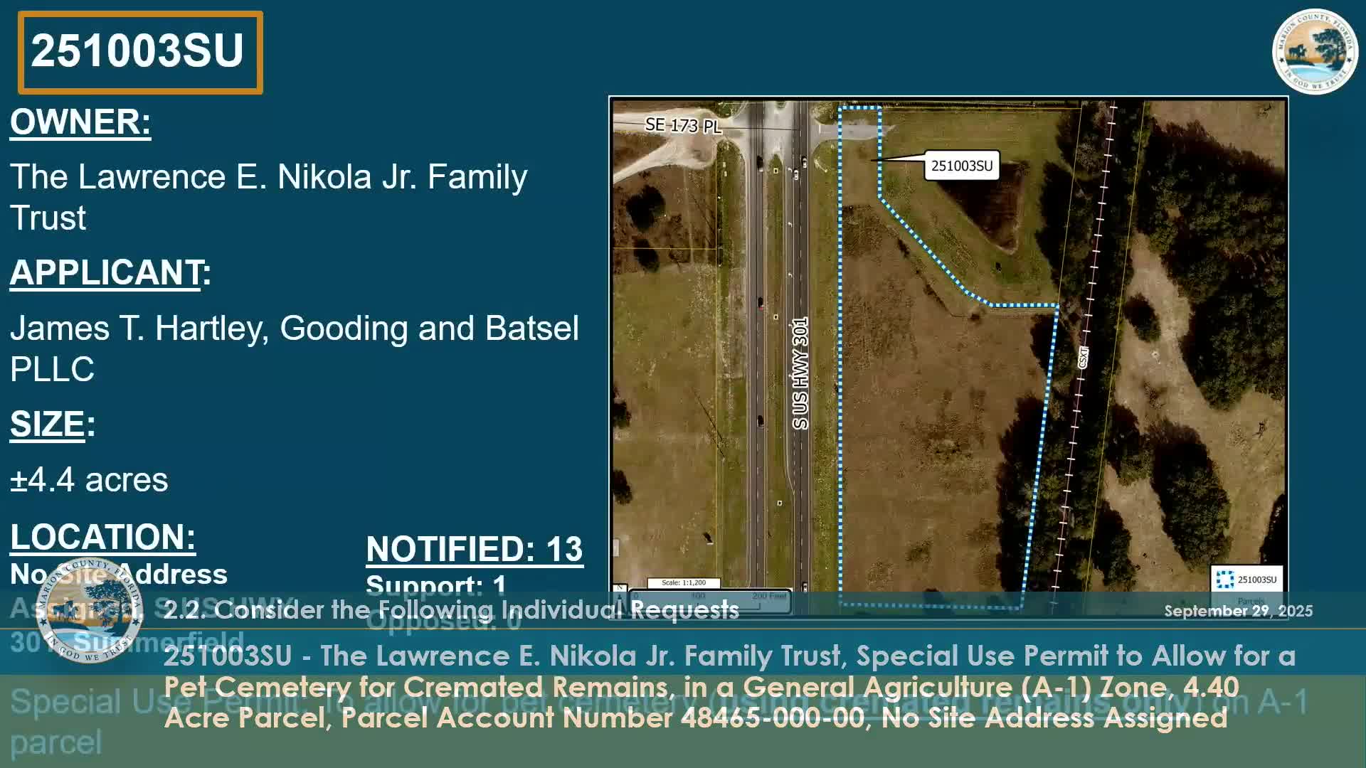 James t Hartley seeks permit for pet cemetery in Gooding area