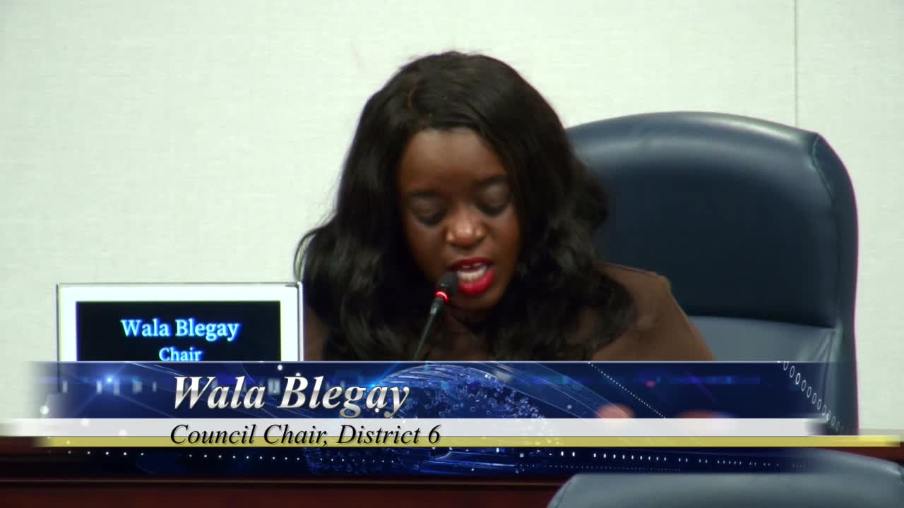 Prince George's County Council elects Legay as chair pro tempore, introduces slate of bills and adopts consent agenda 6-0