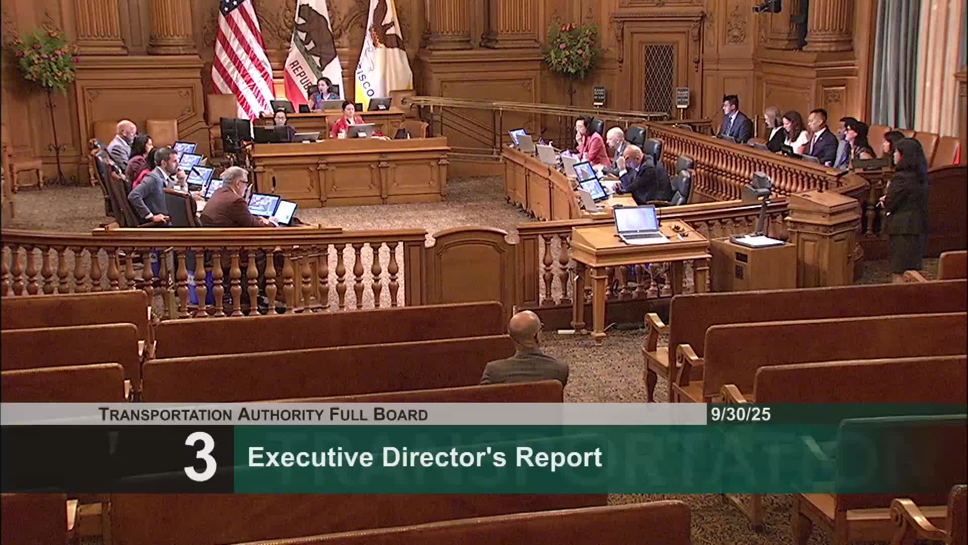 Director Ting addresses public comments during council meeting