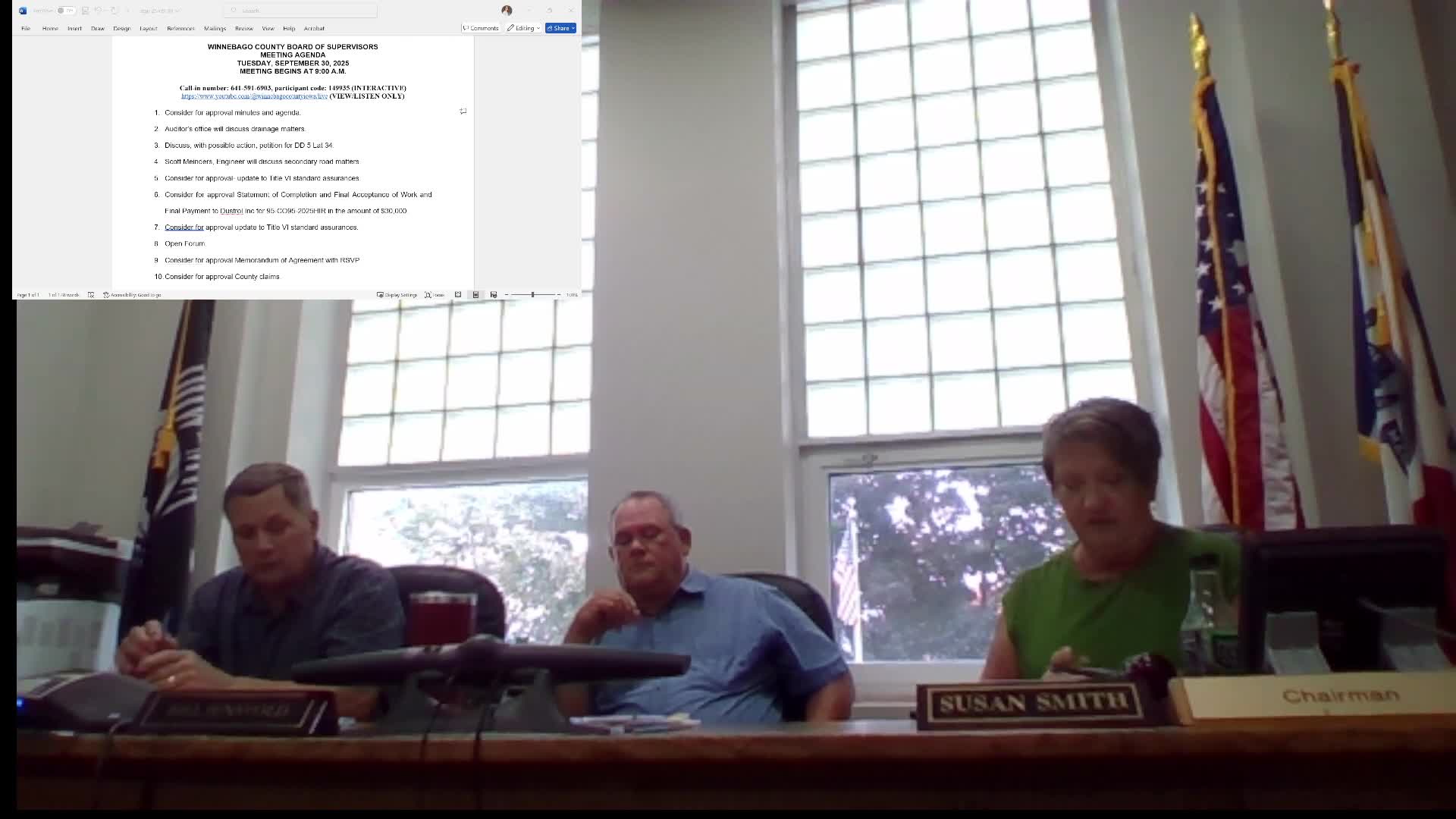 Board Approves Title VI Assurances and Final Payment to Industrial Incorporated